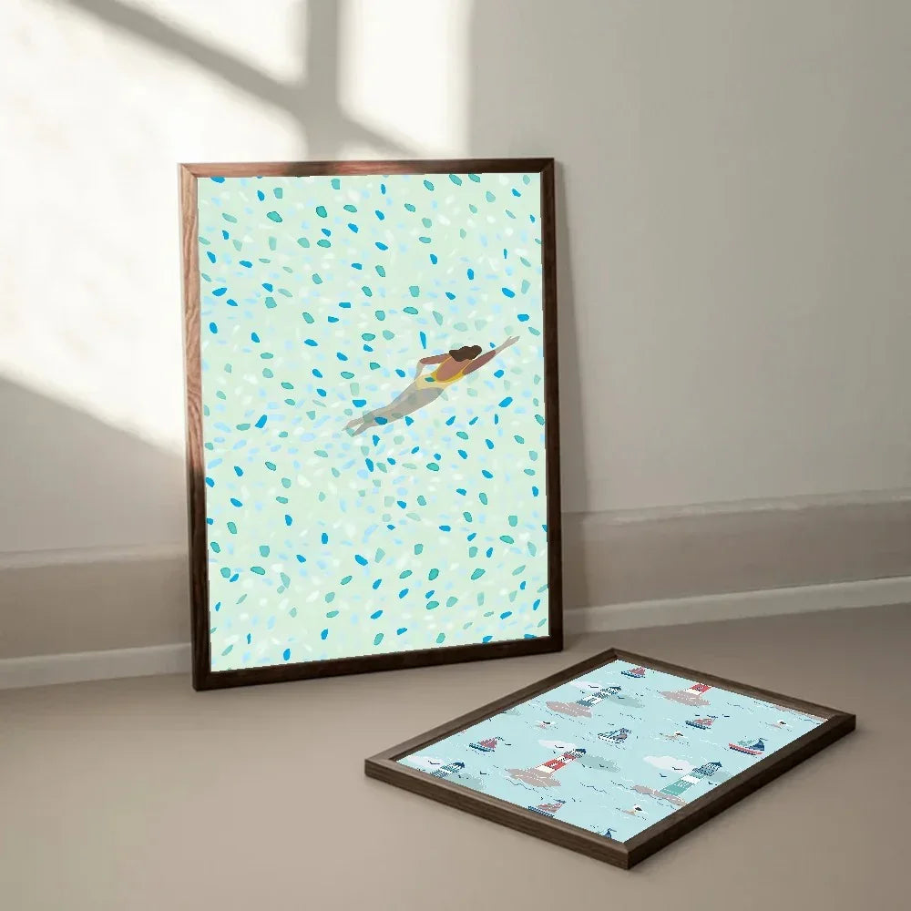 Plum Sea Surf Beach Poster