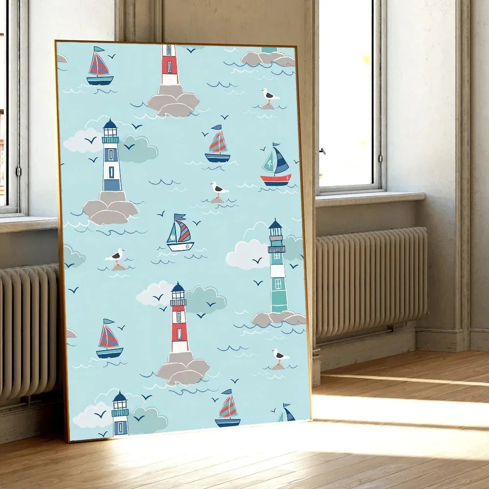 Plum Sea Surf Beach Poster