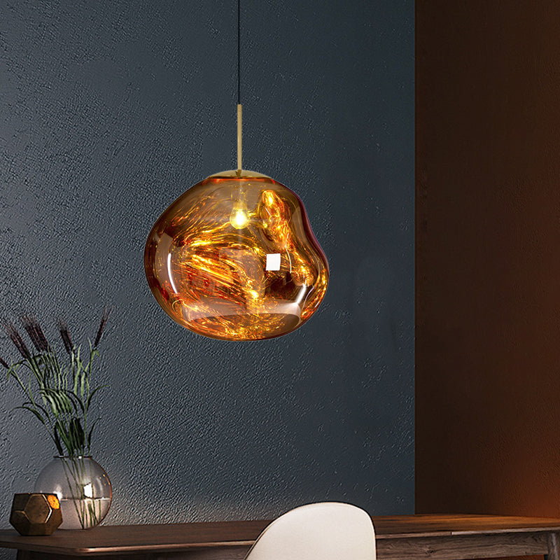 Contemporary Glass Ceiling Fixture - LunaLux Design
