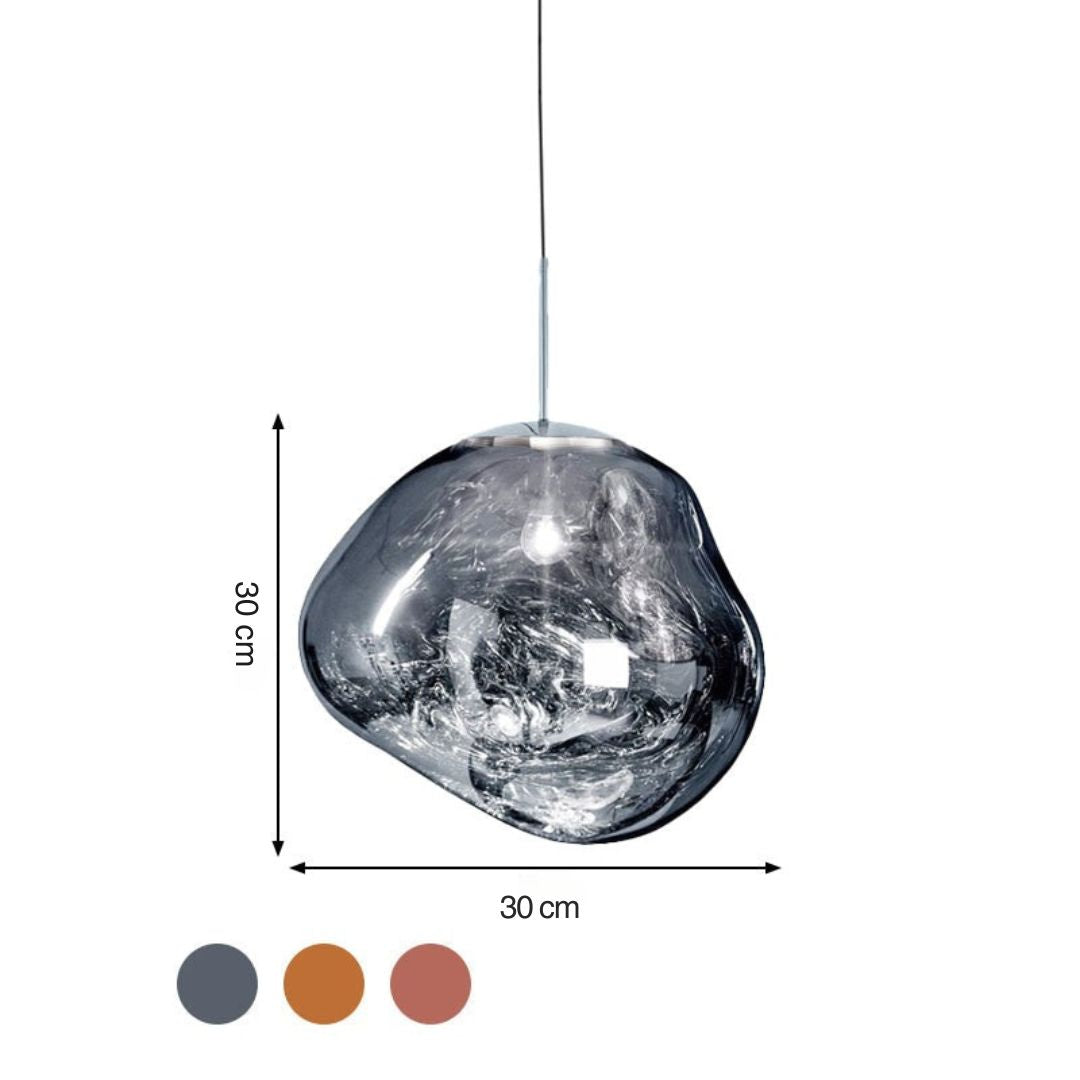 Contemporary Glass Ceiling Fixture - LunaLux Design