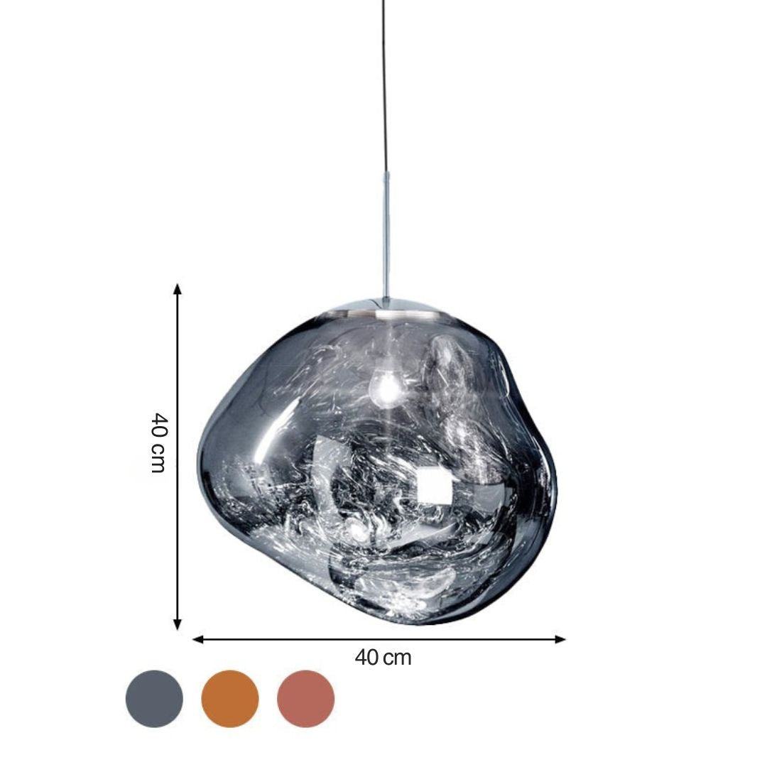 Contemporary Glass Ceiling Fixture - LunaLux Design