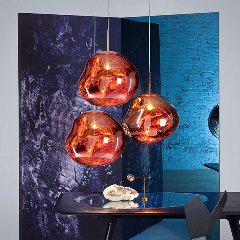 Contemporary Glass Ceiling Fixture - LunaLux Design