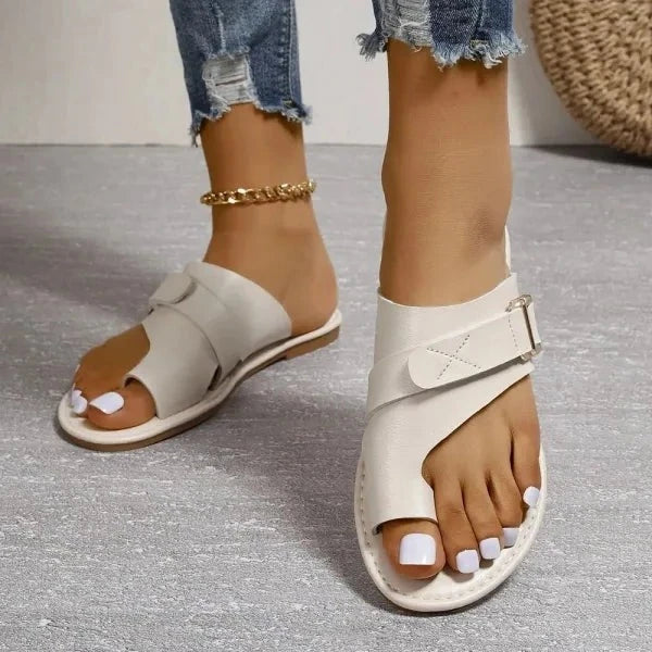 Women's Leather Sandals for Orthopedic Hallux Valgus Correction