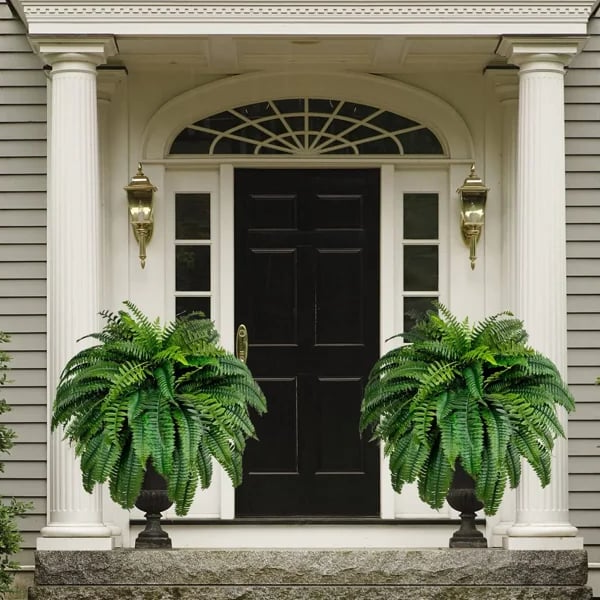 UV Resistant Faux Boston Fern | Realistic, Waterproof & No-Maintenance Outdoor Greenery