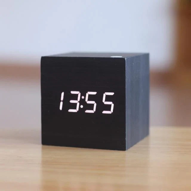 Contemporary Wooden Digital Clock