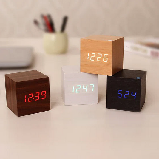 Contemporary Wooden Digital Clock
