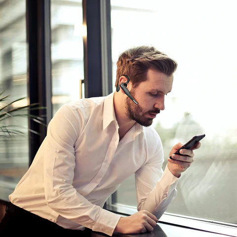 Bluetooth 5.1 Headset with Dual Mic and Noise Cancelling for Professionals
