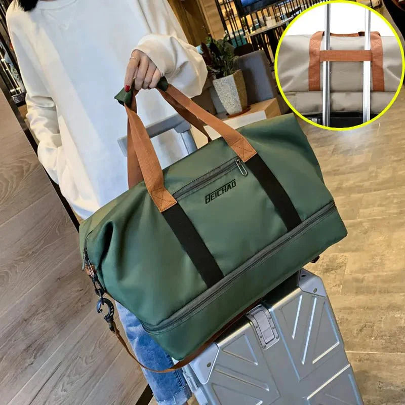 Lightweight Gym & Travel Duffel with Shoe and Wet-Dry Compartments