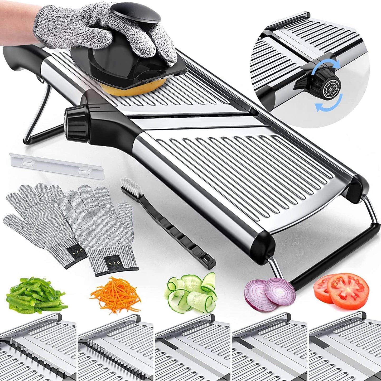 Premium Food Slicer & Safety Gloves for Efficient Vegetable Cutting
