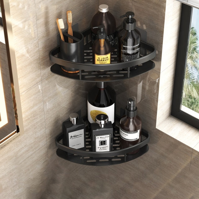 Metal Suction Cup Shelves for Bathrooms