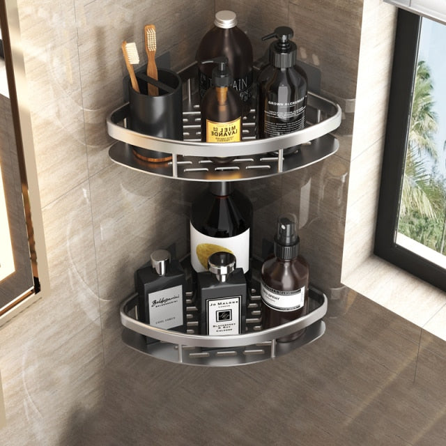 Metal Suction Cup Shelves for Bathrooms
