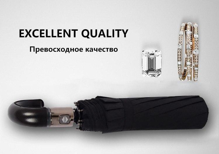 Automatic Windproof Classic English Umbrella with Premium Design