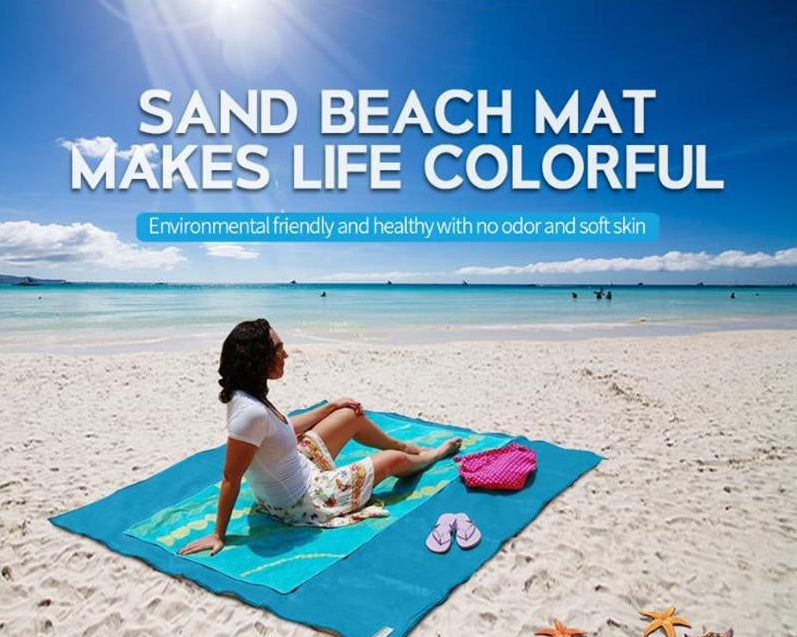 XXL Sand-Free Beach Blanket | Sand Mat | 200x200 cm