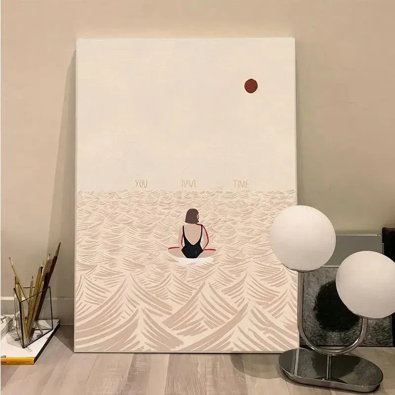 Flio Beach Man and Girl Poster