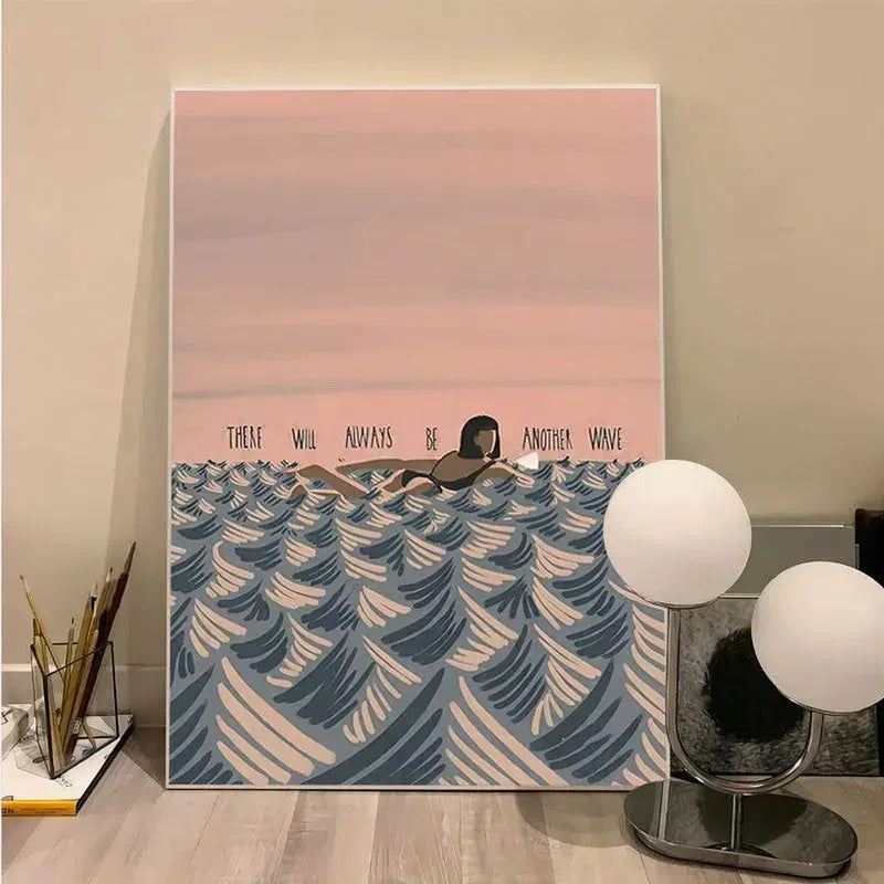 Flio Beach Man and Girl Poster
