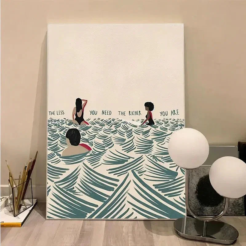 Flio Beach Man and Girl Poster