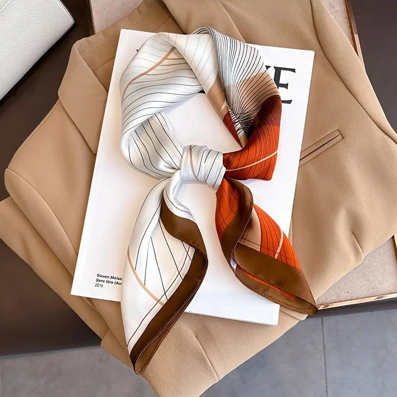 Retro Korean Style Faux Silk Fashion Scarf
