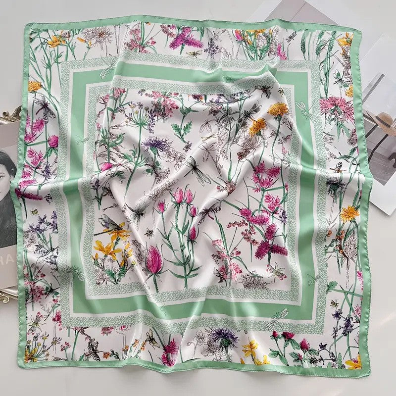 Retro Korean Style Faux Silk Fashion Scarf