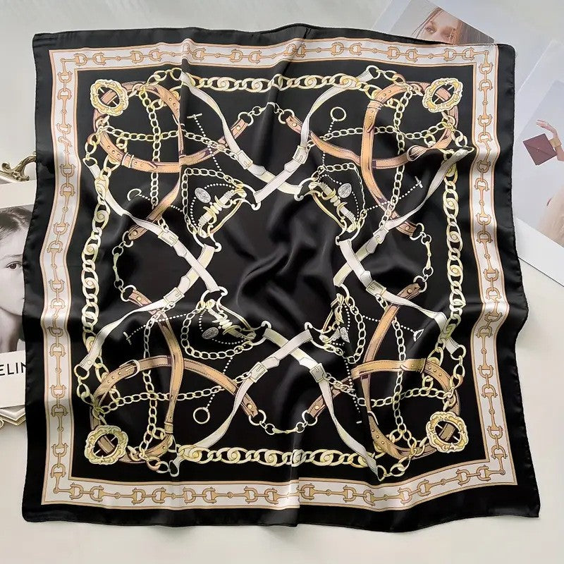 Retro Korean Style Faux Silk Fashion Scarf