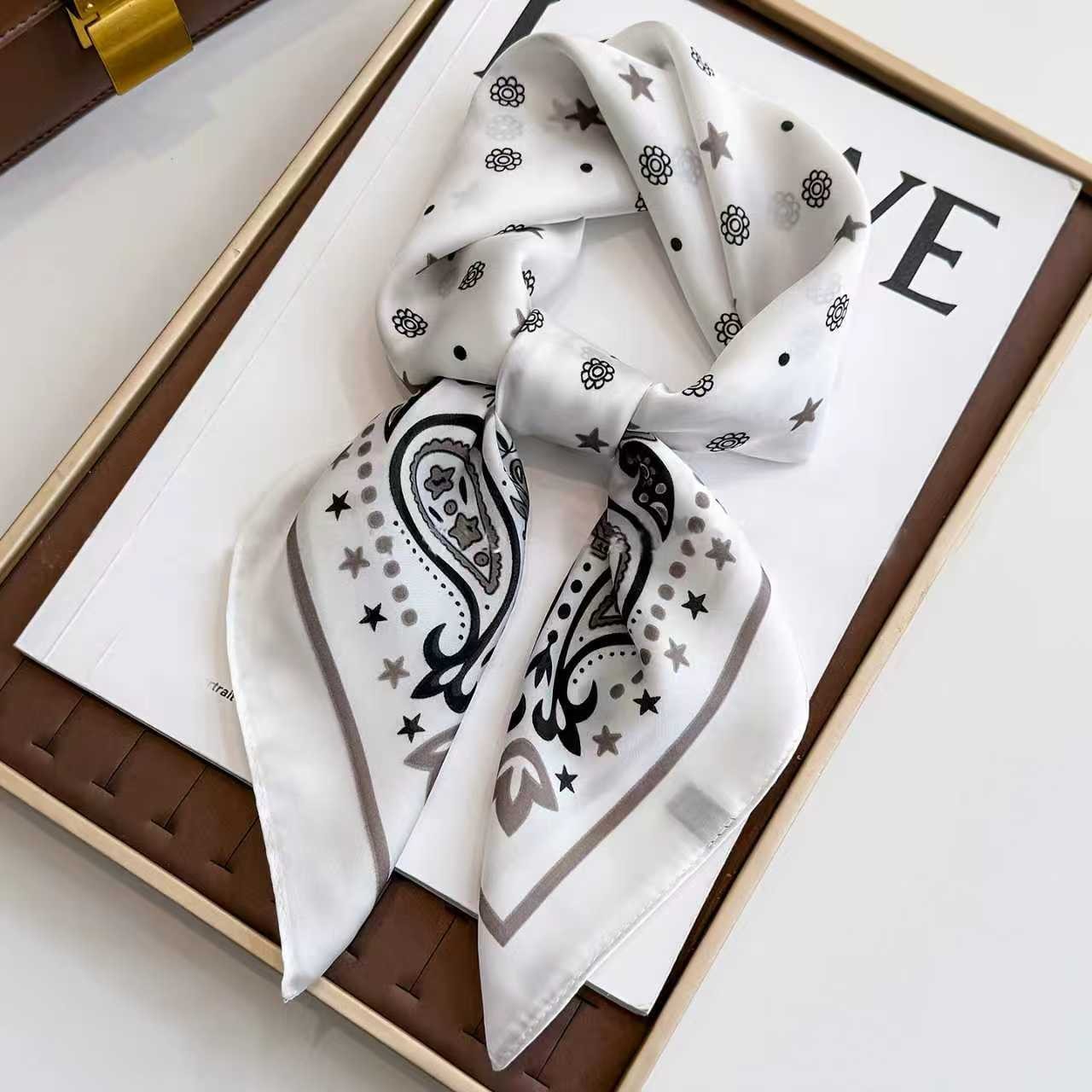 Retro Korean Style Faux Silk Fashion Scarf