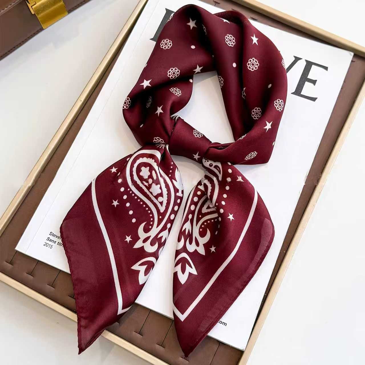 Retro Korean Style Faux Silk Fashion Scarf