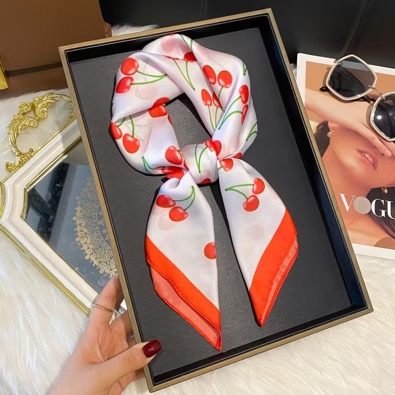 Retro Korean Style Faux Silk Fashion Scarf