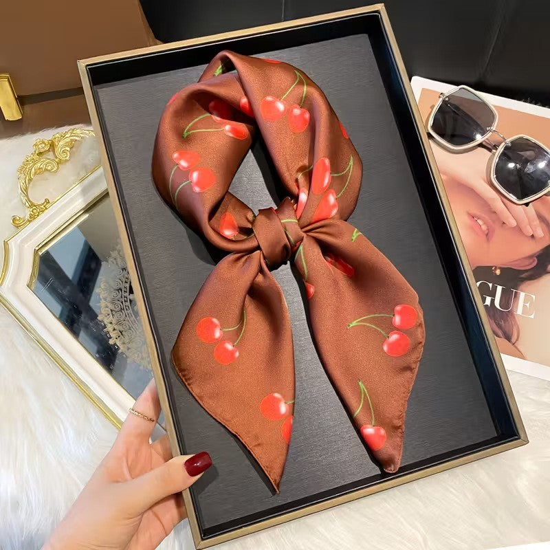 Retro Korean Style Faux Silk Fashion Scarf