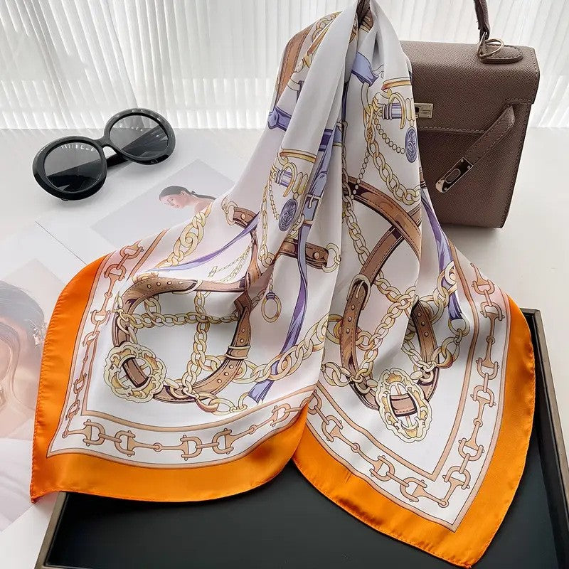 Retro Korean Style Faux Silk Fashion Scarf
