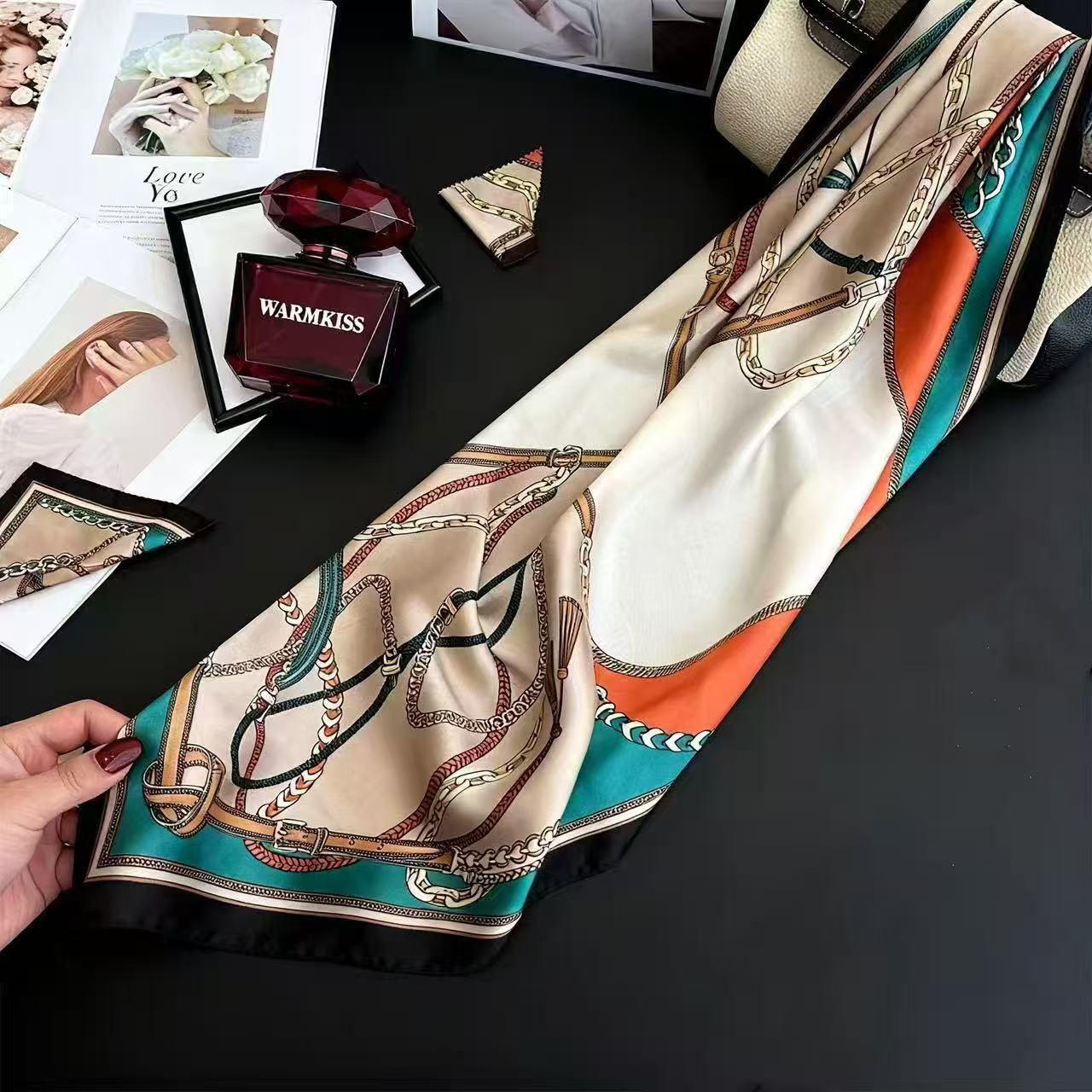 Retro Korean Style Faux Silk Fashion Scarf