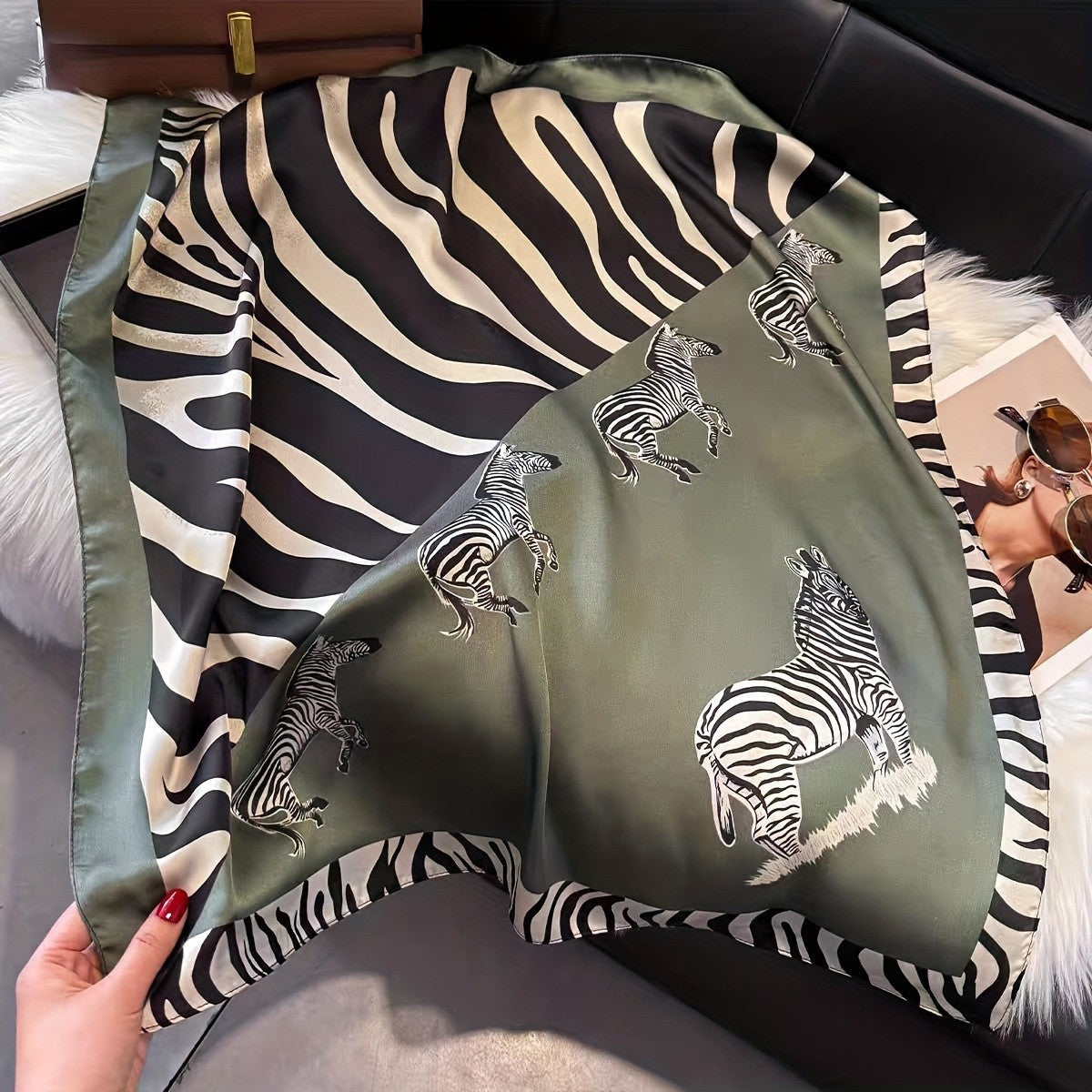 Retro Korean Style Faux Silk Fashion Scarf