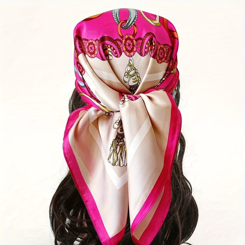 Retro Korean Style Faux Silk Fashion Scarf