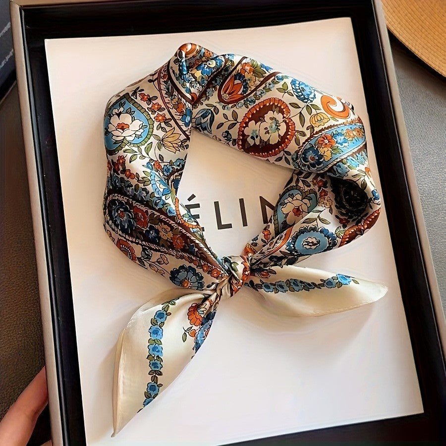 Retro Korean Style Faux Silk Fashion Scarf