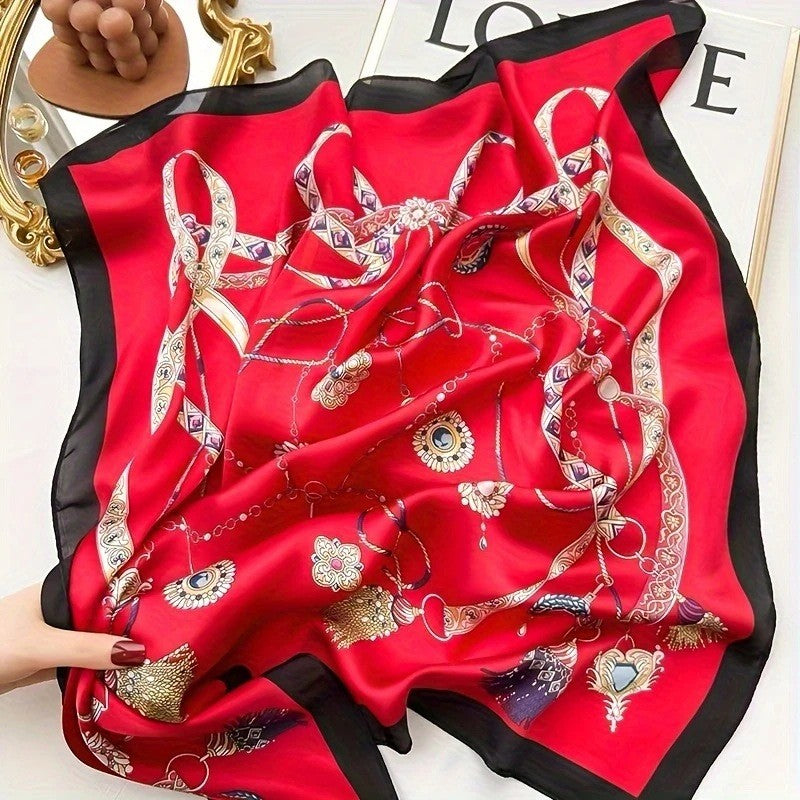Retro Korean Style Faux Silk Fashion Scarf