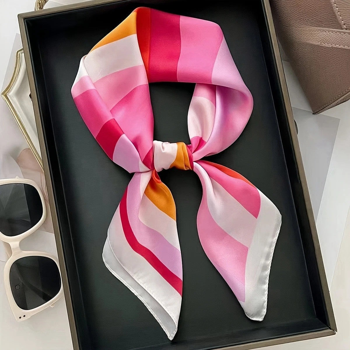 Retro Korean Style Faux Silk Fashion Scarf