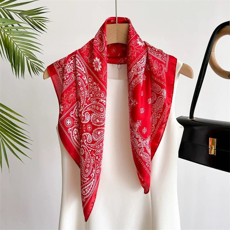Retro Korean Style Faux Silk Fashion Scarf