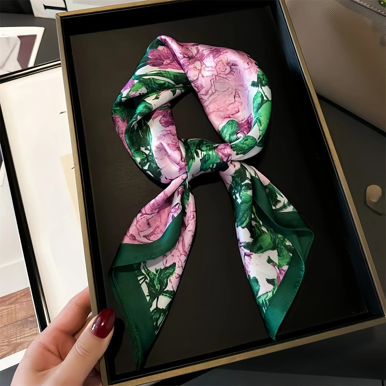 Retro Korean Style Faux Silk Fashion Scarf