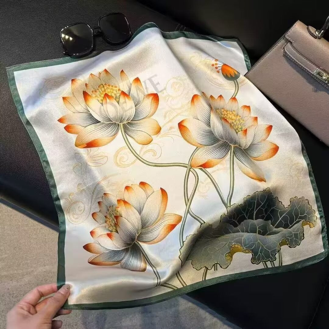 Retro Korean Style Faux Silk Fashion Scarf
