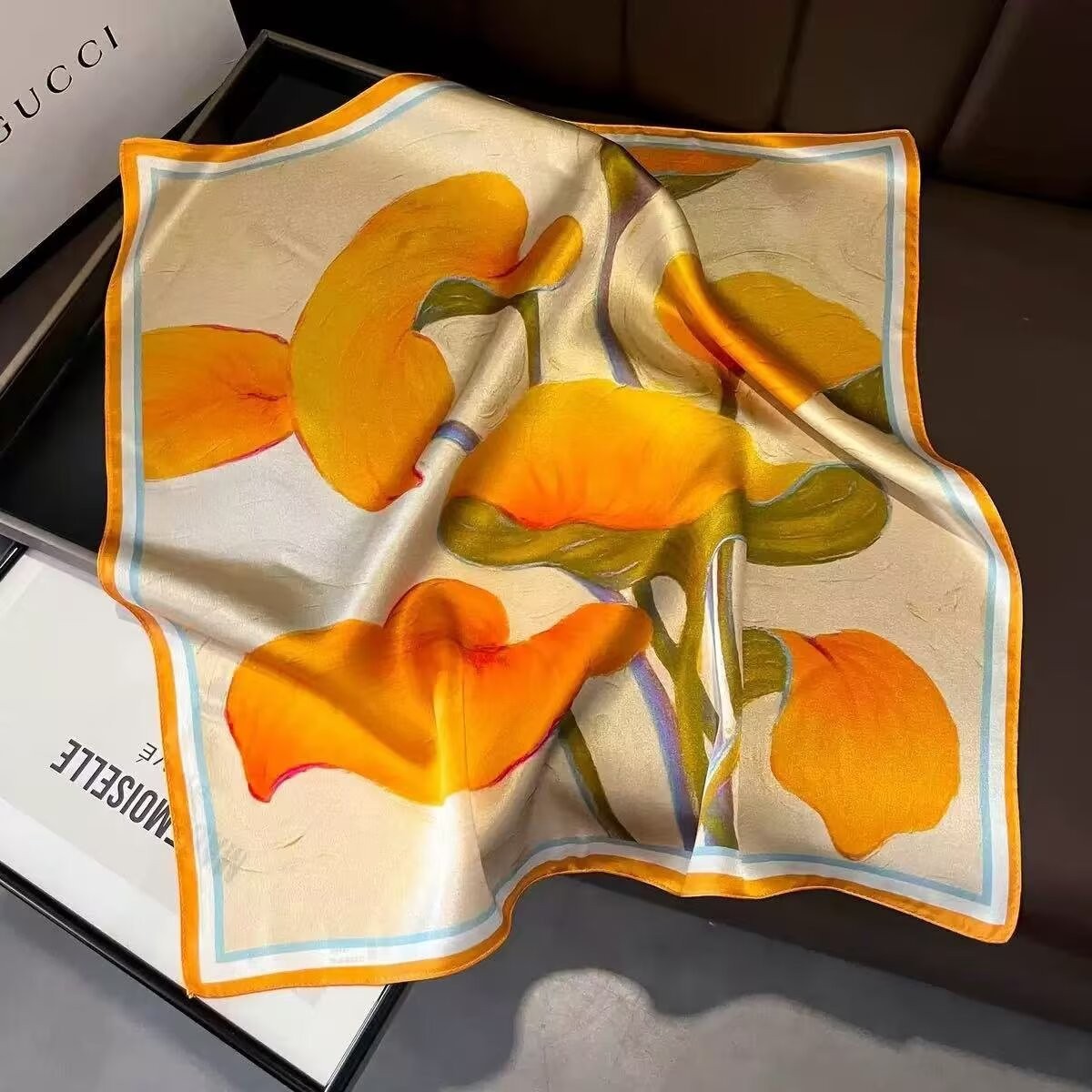 Retro Korean Style Faux Silk Fashion Scarf