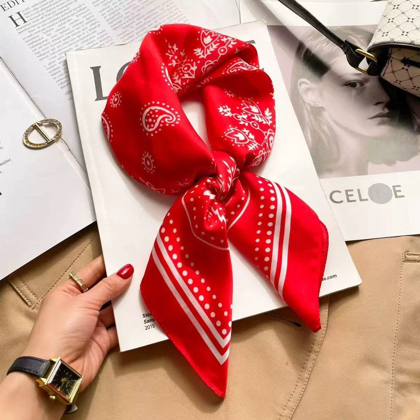 Retro Korean Style Faux Silk Fashion Scarf