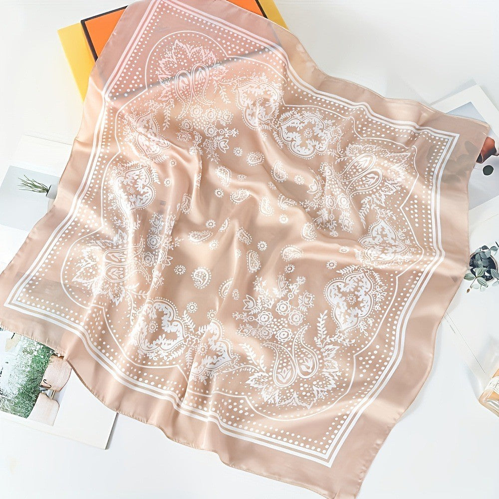 Retro Korean Style Faux Silk Fashion Scarf