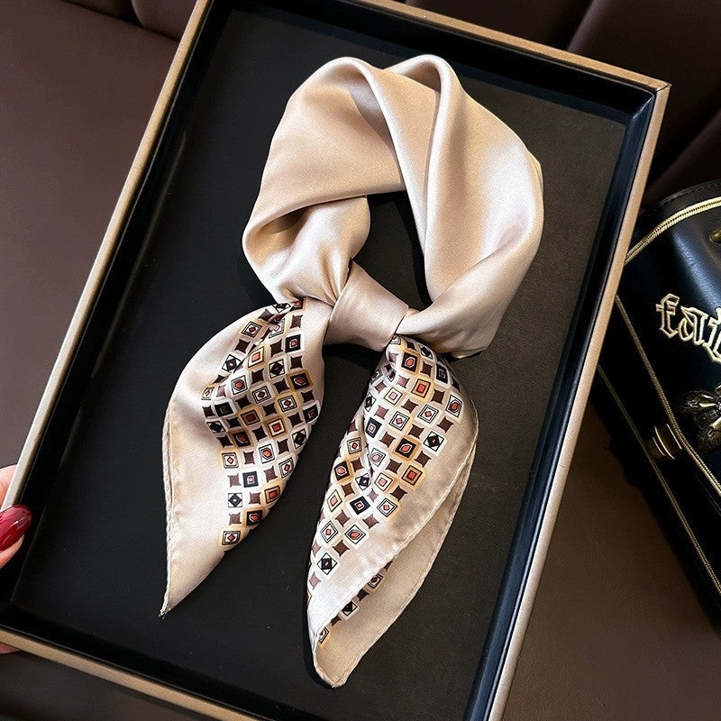 Retro Korean Style Faux Silk Fashion Scarf