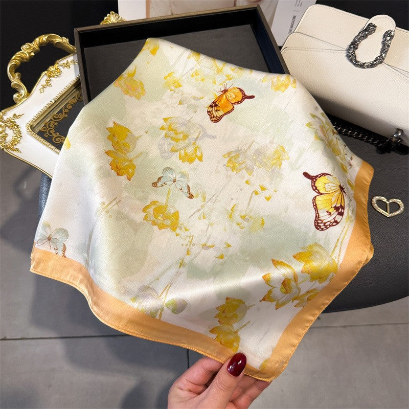 Retro Korean Style Faux Silk Fashion Scarf