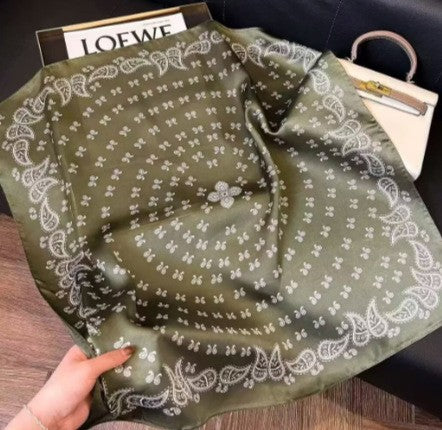 Retro Korean Style Faux Silk Fashion Scarf