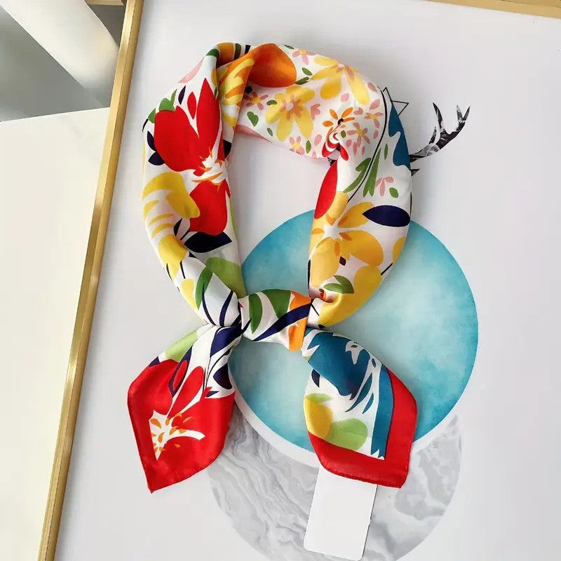 Retro Korean Style Faux Silk Fashion Scarf