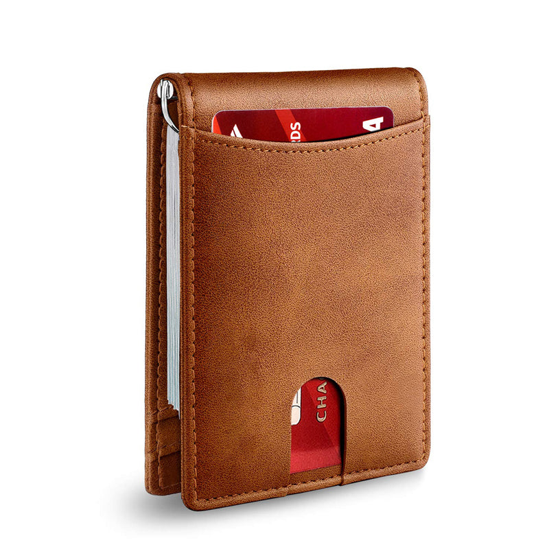 Genuine Leather Anti-theft Card Holder with RFID Protection