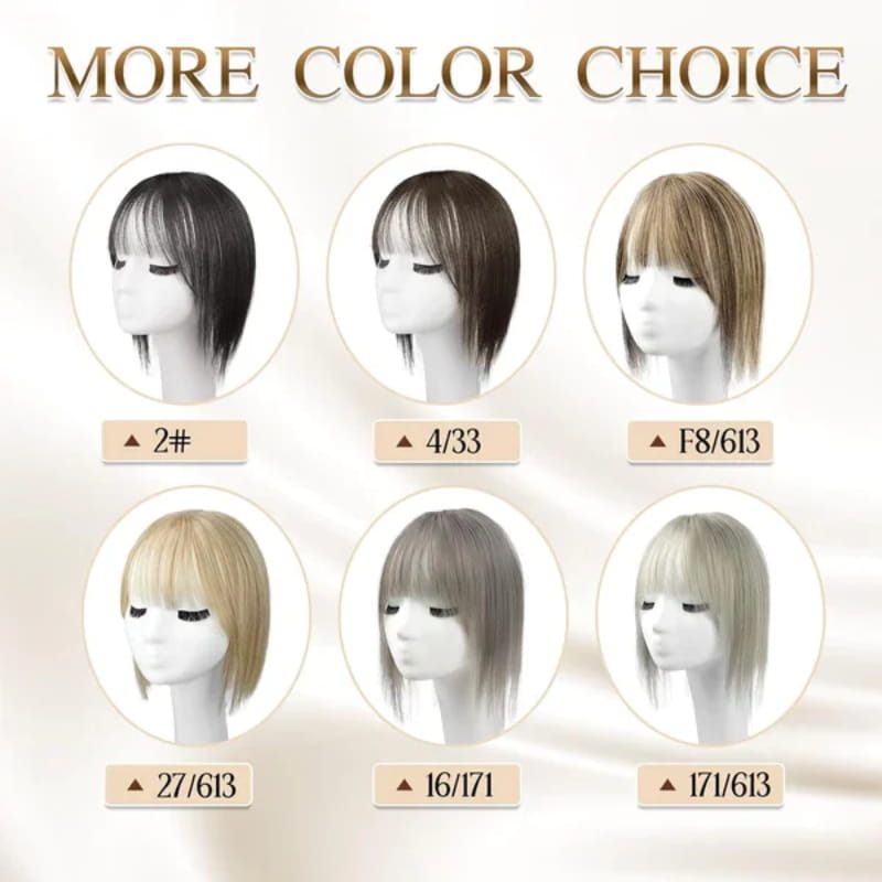 Women's Natural Hair Extensions with Adjustable Bangs