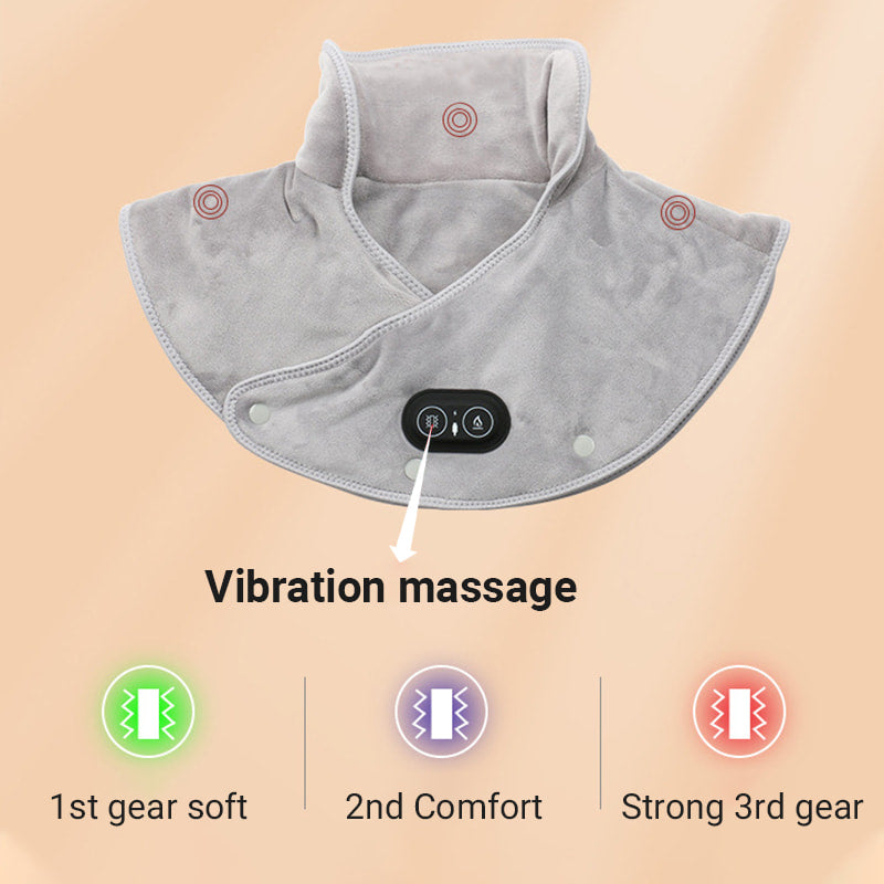 Electric Neck & Shoulder Heating Pad with Vibrating Massage