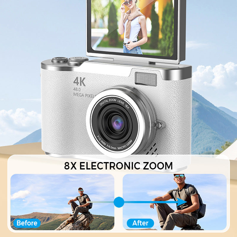 4K UHD Flip Screen Camera with High-Speed Autofocus