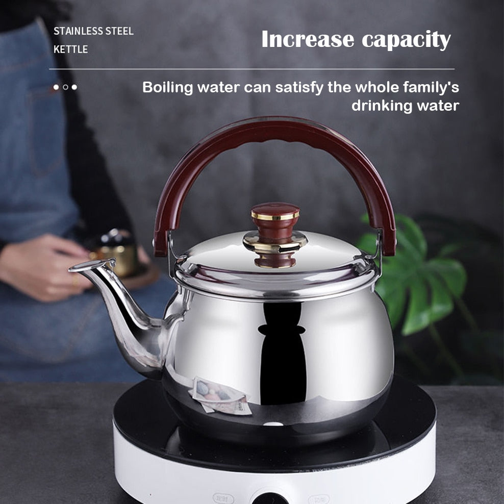 Stainless Steel Whistling Kettle with Thick Walls
