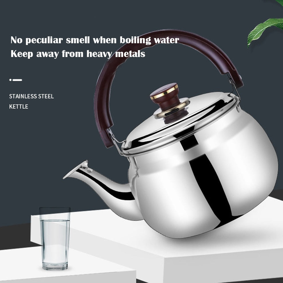 Stainless Steel Whistling Kettle – Durable, Thick-Walled, and Elegant